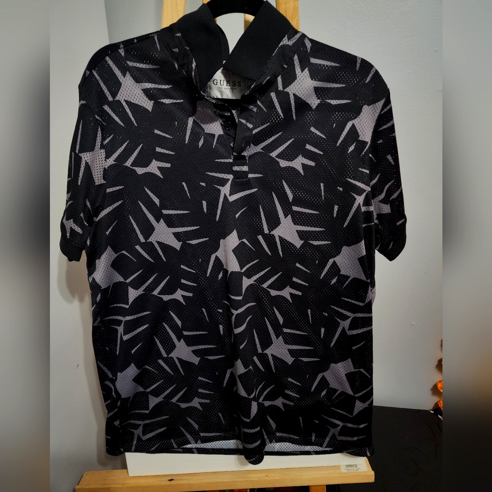Guess Mens Mesh Polo Shirt